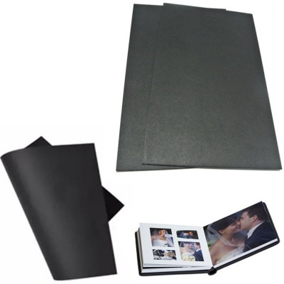 Recycled uncoated paper card photo album black paper